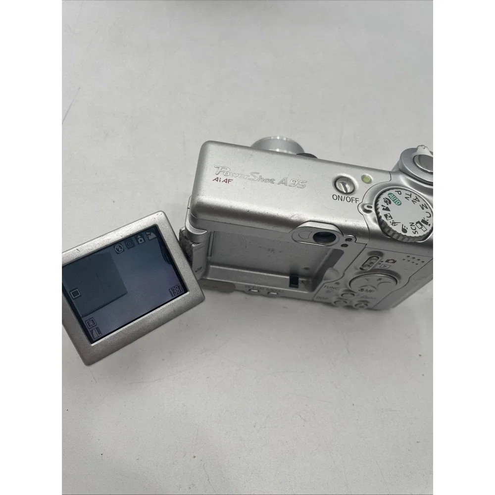Canon PowerShot A95 5MP‎ Digital Camera 12X Zoom+Battery+Memory Card-TESTED